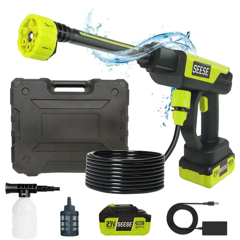 HydroJet Cordless Pressure Washer | Portable Foam Cannon Car Wash Kit