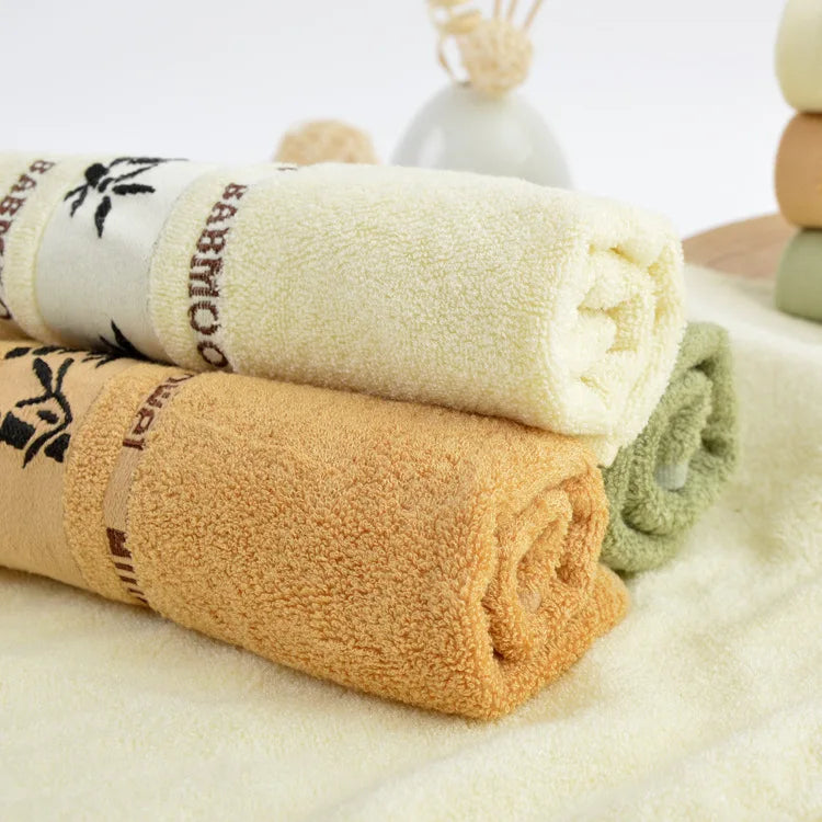 Bamboo Fiber Towel Set | Ultra-Soft Absorbent Bath Towels | Quick-Dry Face and Body Towels