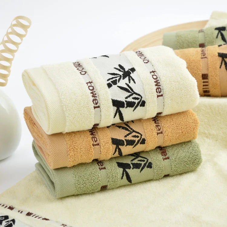 Bamboo Fiber Towel Set | Ultra-Soft Absorbent Bath Towels | Quick-Dry Face and Body Towels