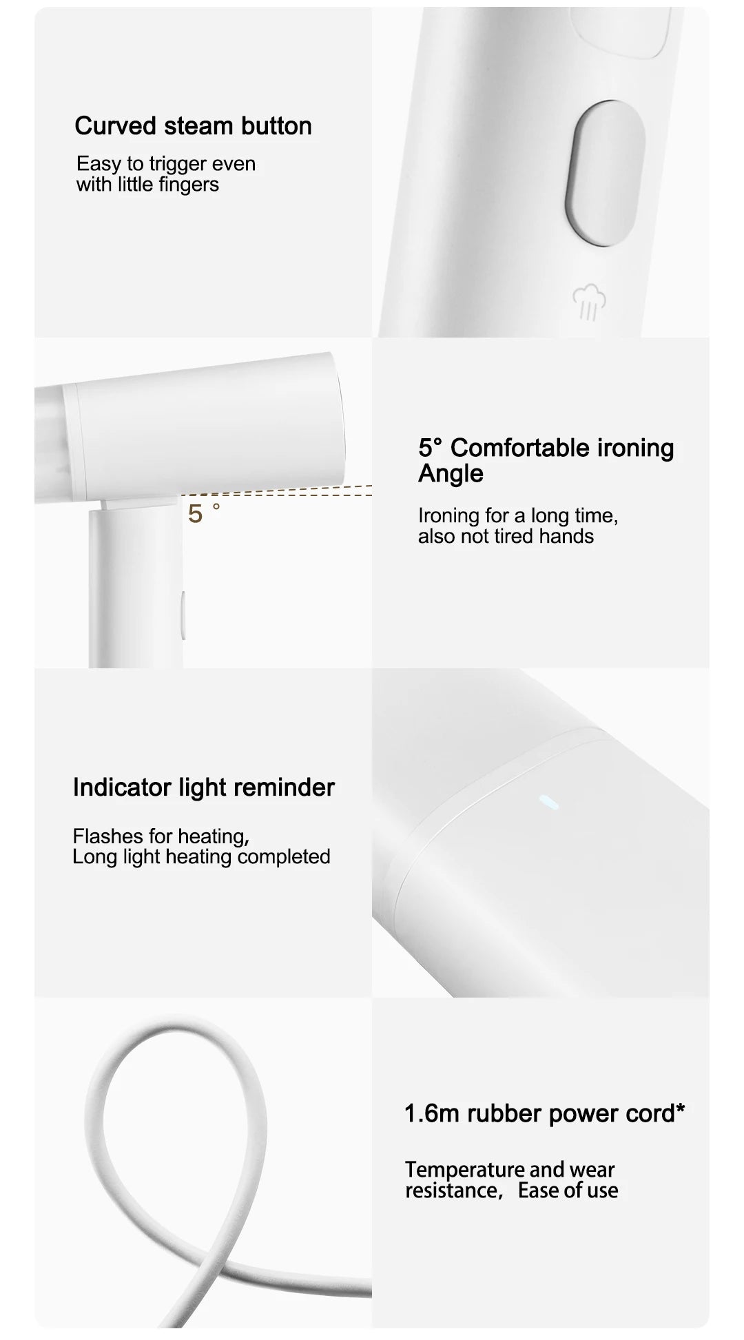 Portable Garment Steamer for Clothes | Handheld Travel Clothing Steamer | Wrinkle Remover
