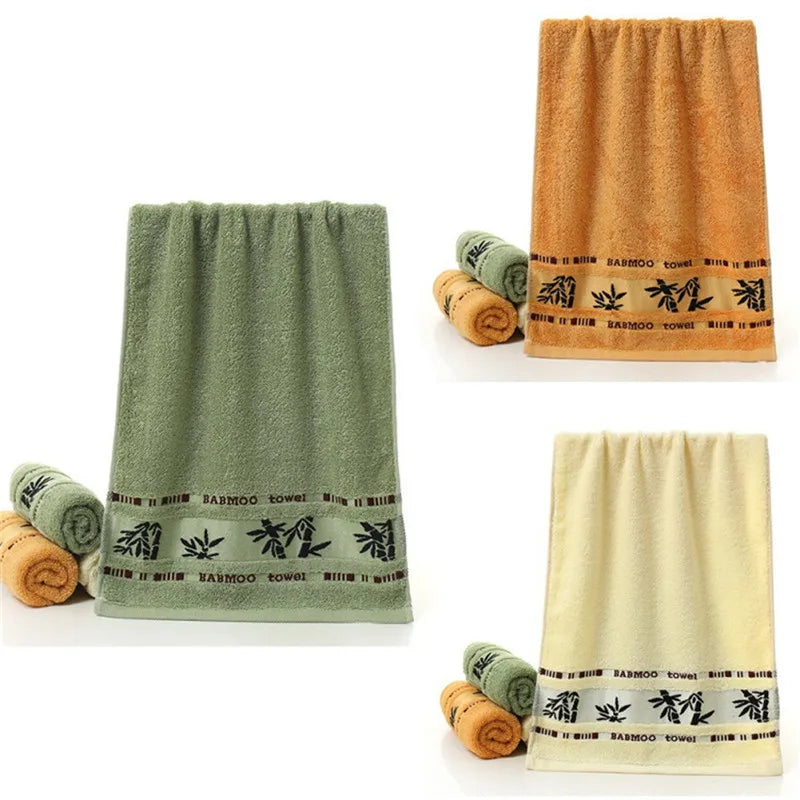 Bamboo Fiber Towel Set | Ultra-Soft Absorbent Bath Towels | Quick-Dry Face and Body Towels